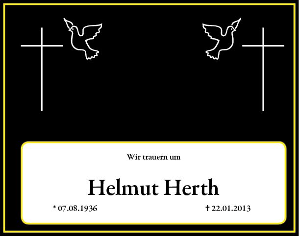 Traueranzeige Helmut Herth