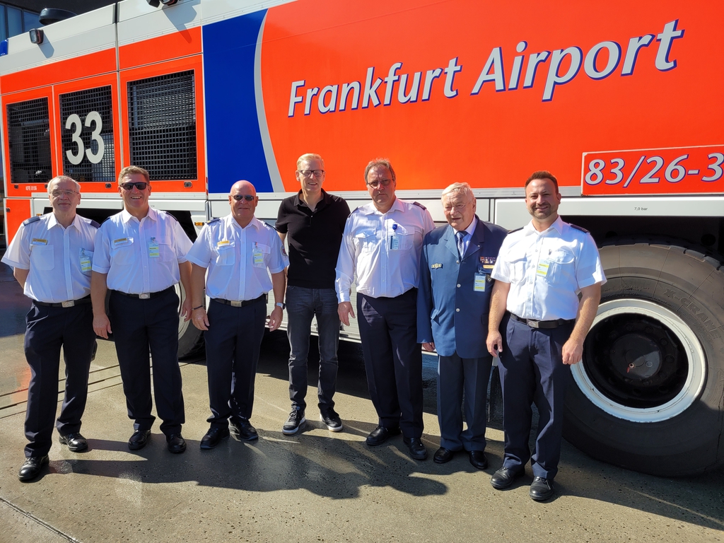 Stadtrat Markus Frank mit KFV VorstandsmitgliedernEhrenmitglied Jürgen Maier