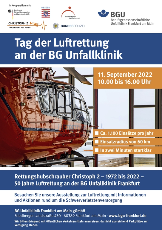 Plakat Tag der Luftrettung Christoph2 Frankfurt
