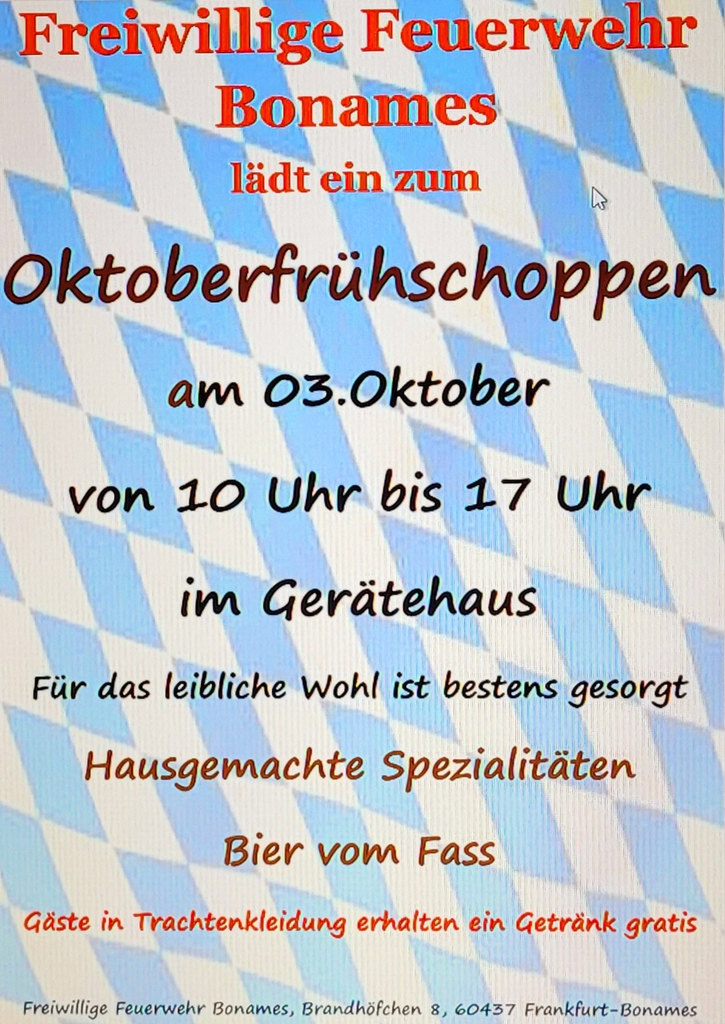 Oktoberfest FF Bonames 2022