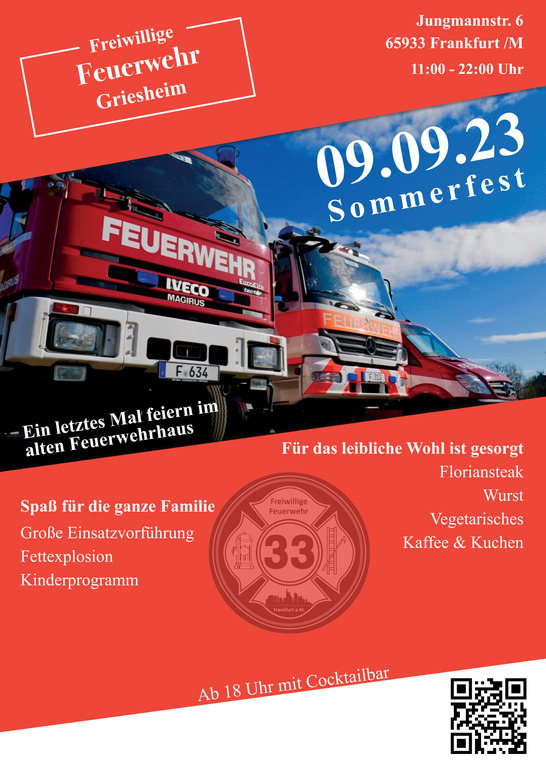 Plakat Sommerfest FF Griesheim