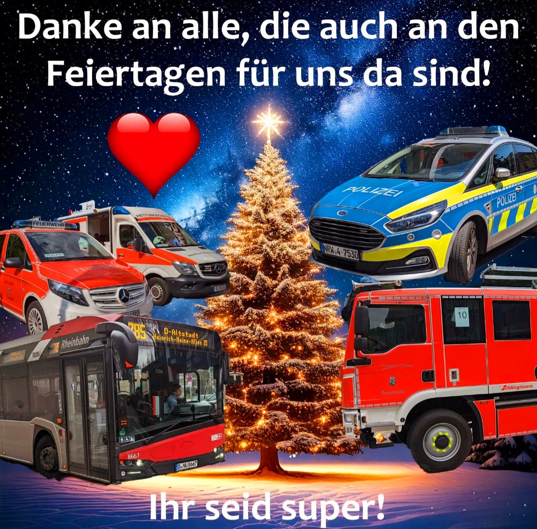 Dank an Einsatzkräfte Feiertage